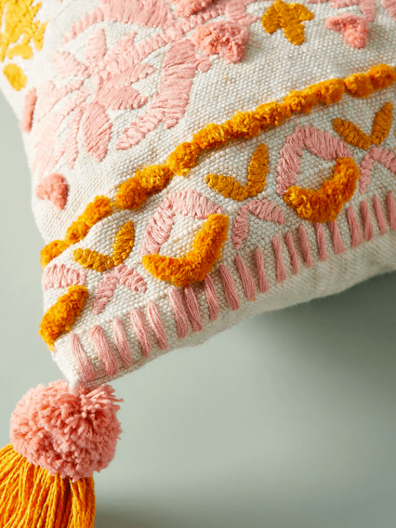 Flower Pattern Pillow